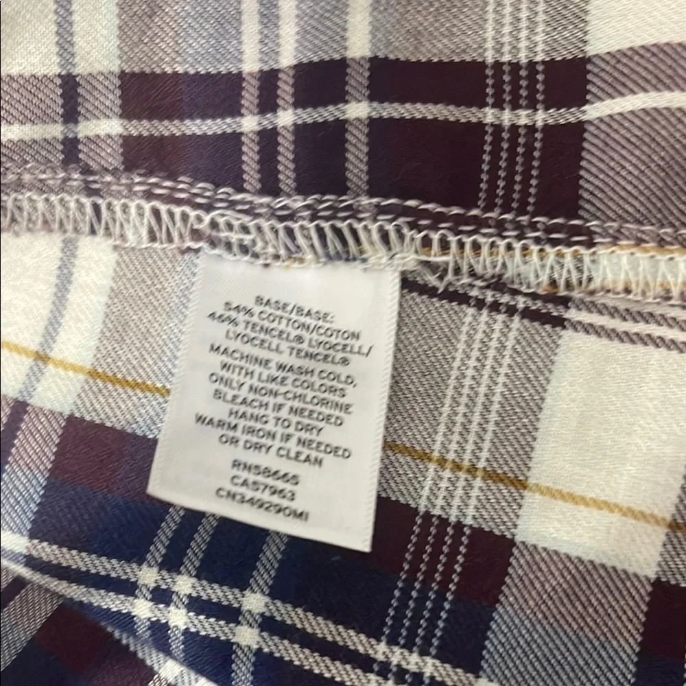 Caslon White and Purple Button Down Shirt Versatile Design - Picture 5 of 5